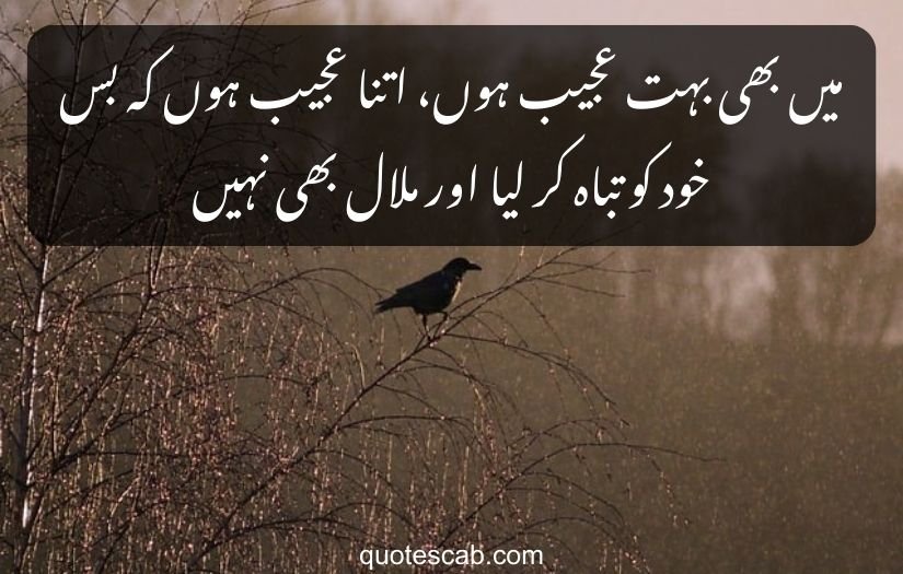 sad poetry in urdu 2 lines