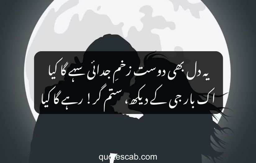 poetry in urdu 2 lines love