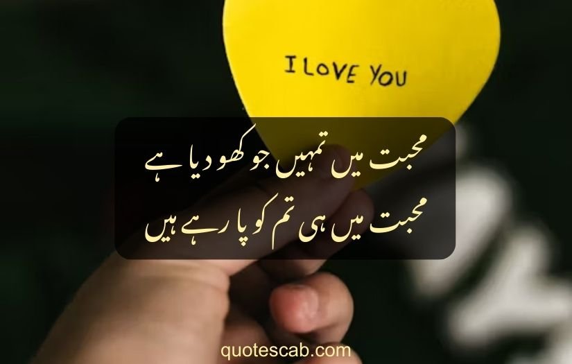 poetry in urdu 2 lines love