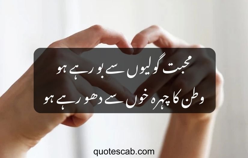 heart touching love poetry in urdu 2 lines