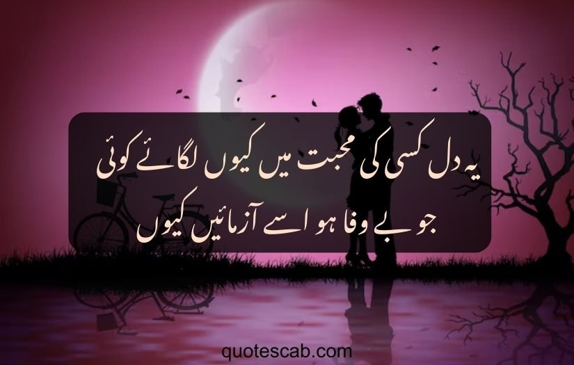 poetry in urdu 2 lines love