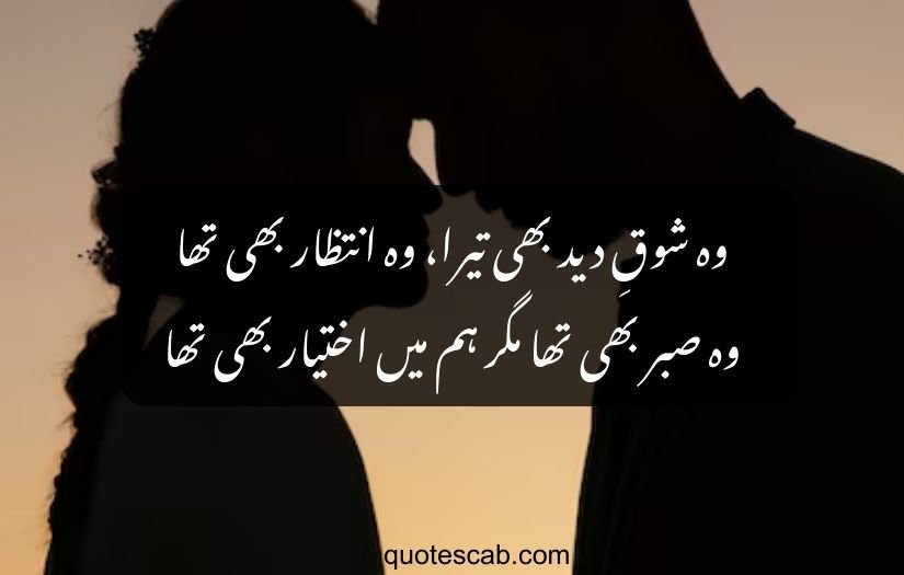 poetry in urdu 2 lines love