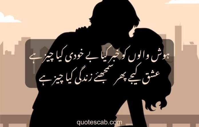 poetry in urdu 2 lines love