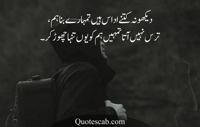 alone poetry in urdu