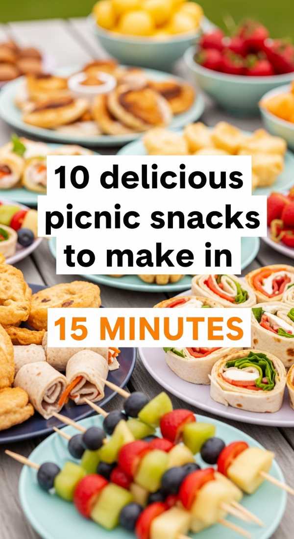10 Delicious Picnic Snacks To Make In 15 Minutes 69efae504557d