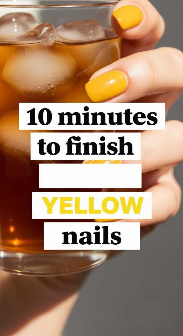 10 Minutes To Finish Yellow Nails 69e6605d62081