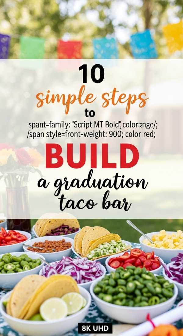 10 Simple Steps To Build A Graduation Taco Bar 69ecac8c3743d