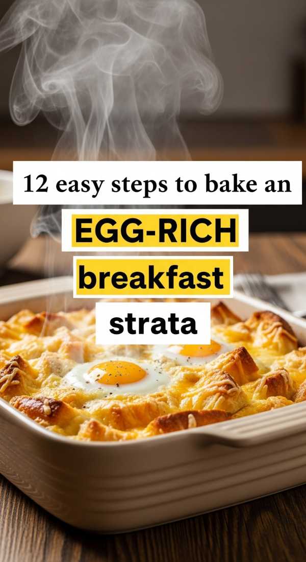 12 Easy Steps To Bake An Egg Rich Breakfast Strata 69e20d3314d39
