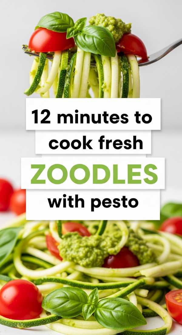 12 Minutes To Cook Fresh Zoodles With Pesto 69f1970b3f490