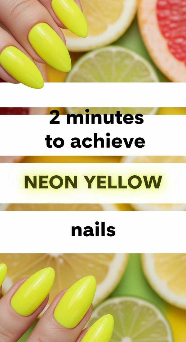2 Minutes To Achieve Neon Yellow Nails 69efaf9f737b2