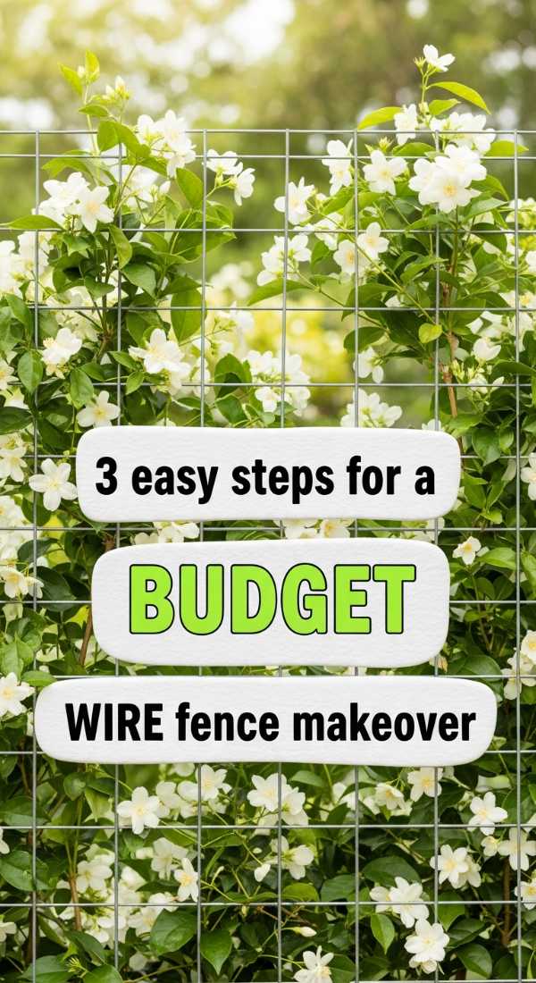3 Easy Steps For A Budget Wire Fence Makeover 69ee5bc82a284