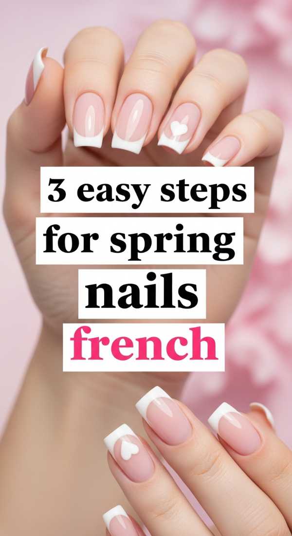 3 Easy Steps For Spring Nails French 69efaf86cdd3f
