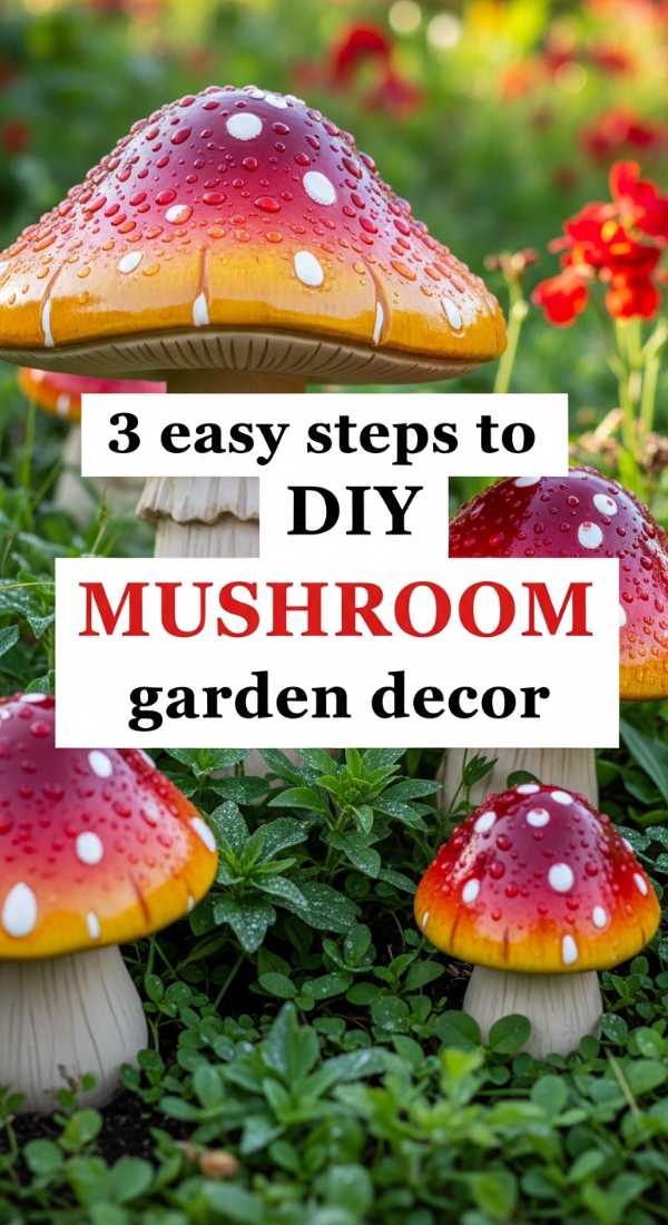 3 Easy Steps To Diy Mushroom Garden Decor 69f1b1d7201b2