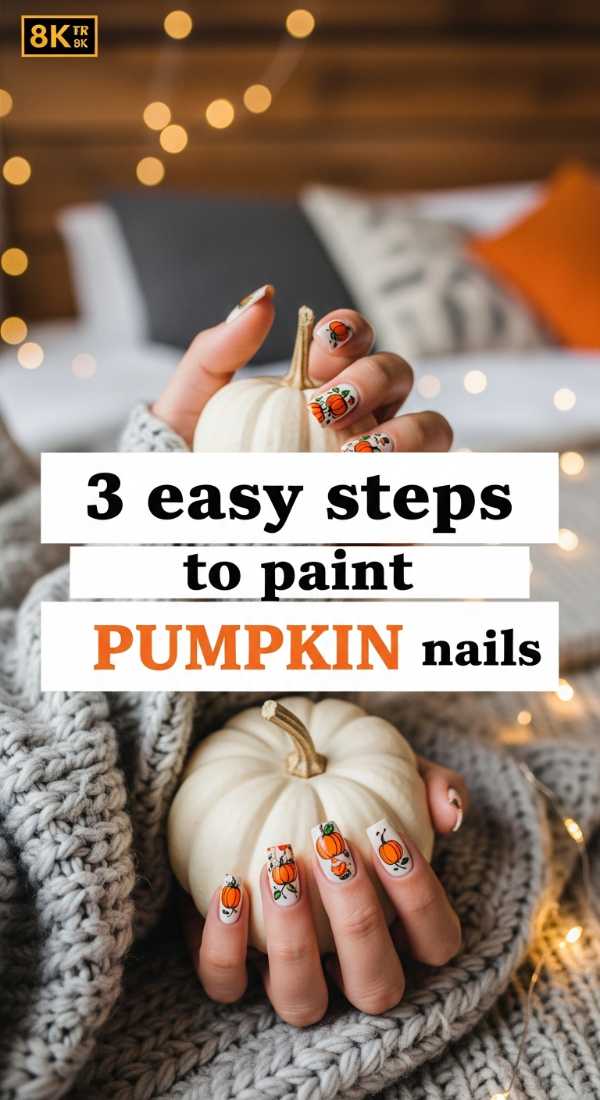 3 Easy Steps To Paint Pumpkin Nails 69e52870c96d3