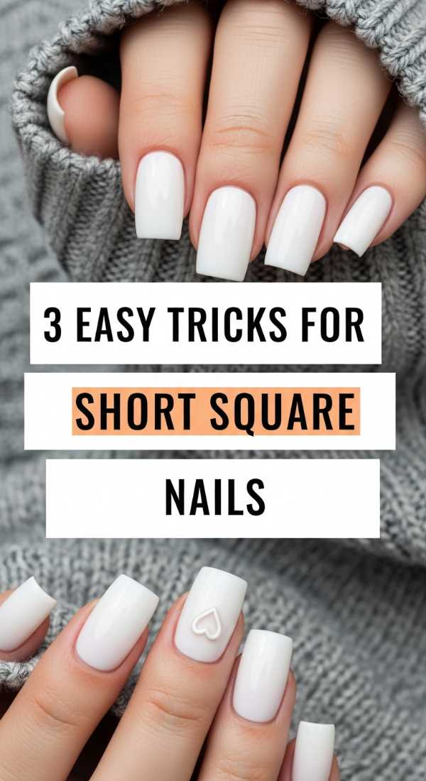 3 Easy Tricks For Short Square Nails 69e3c07436fe1