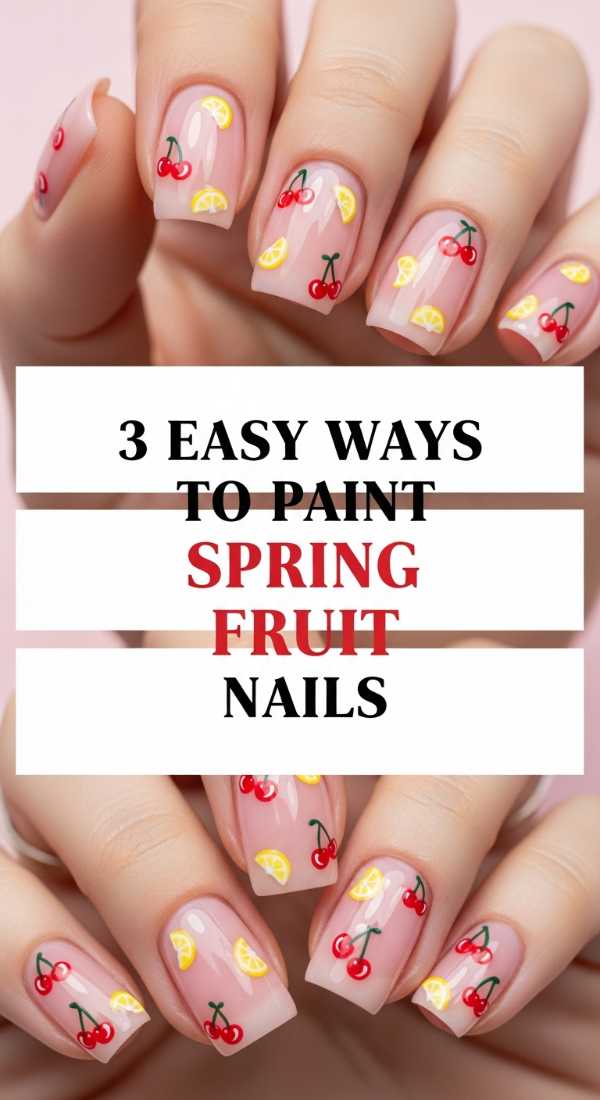 3 Easy Ways To Paint Spring Fruit Nails 69ea68a9a5edf