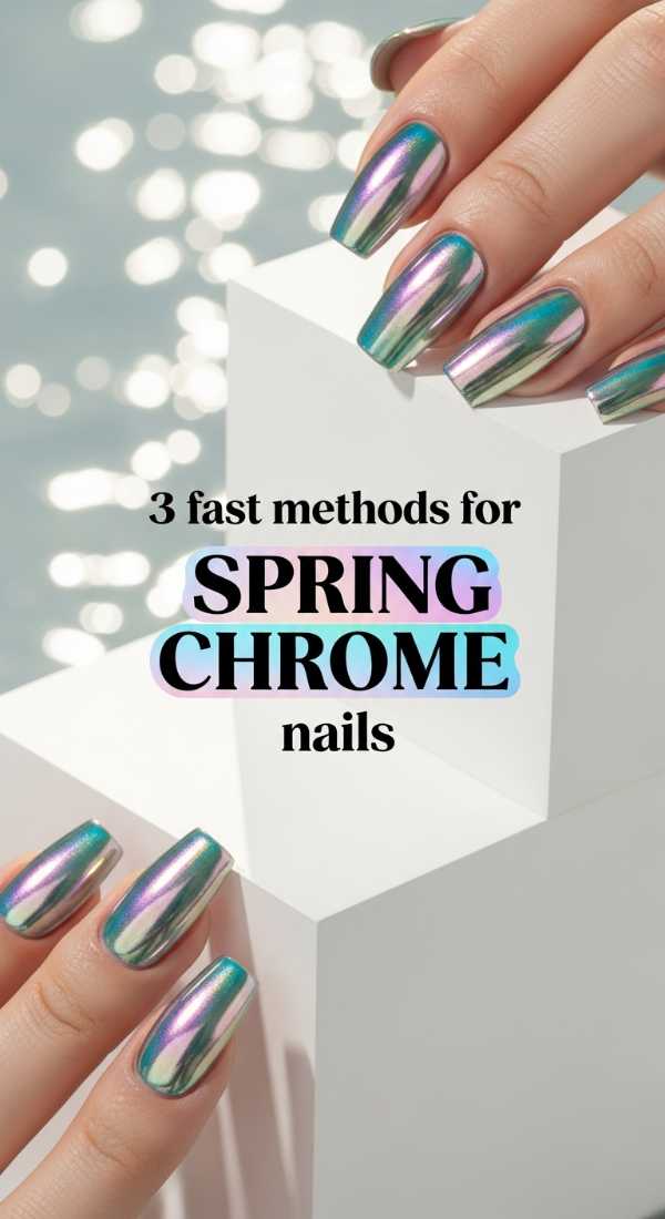 3 Fast Methods For Spring Chrome Nails 69e3c1dd3e164