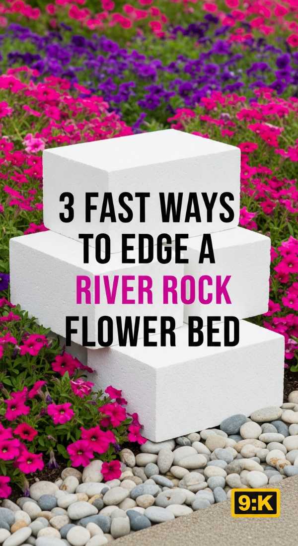 3 Fast Ways To Edge A River Rock Flower Bed 69ee5bd1eb923