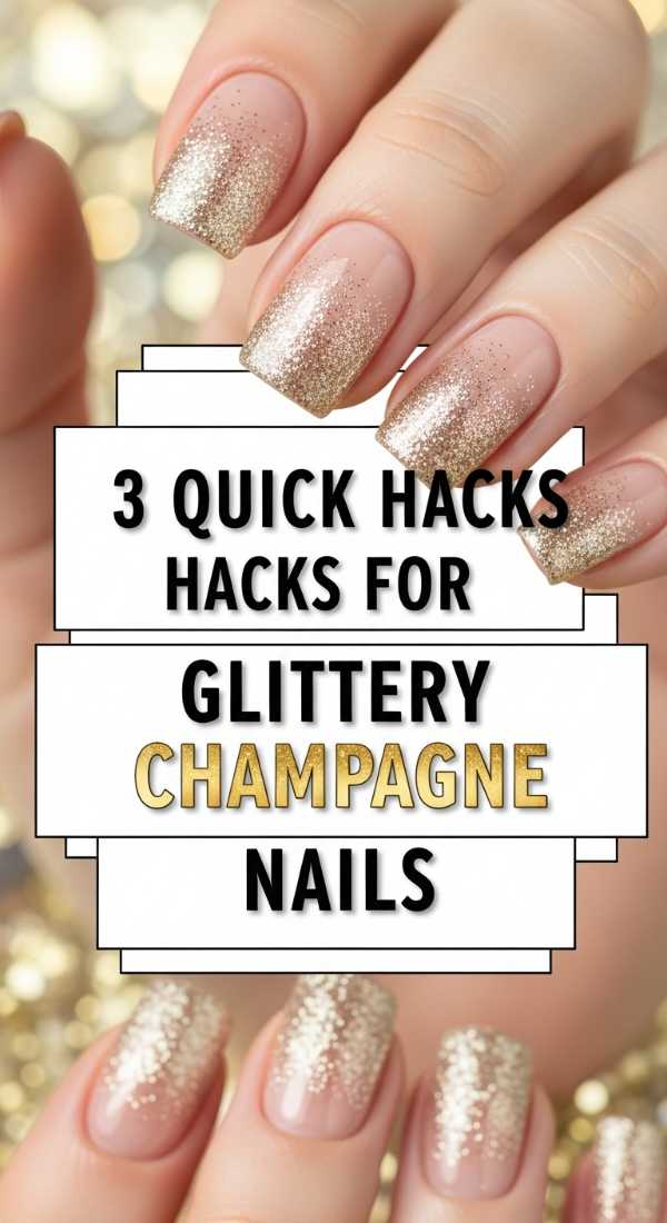 3 Quick Hacks For Glittery Champagne Nails 69e7599d6b186