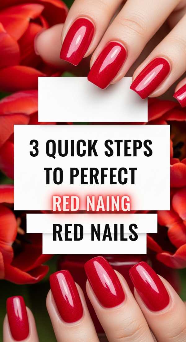 3 Quick Steps To Perfect Spring Red Nails 69e3c1c50a5a7