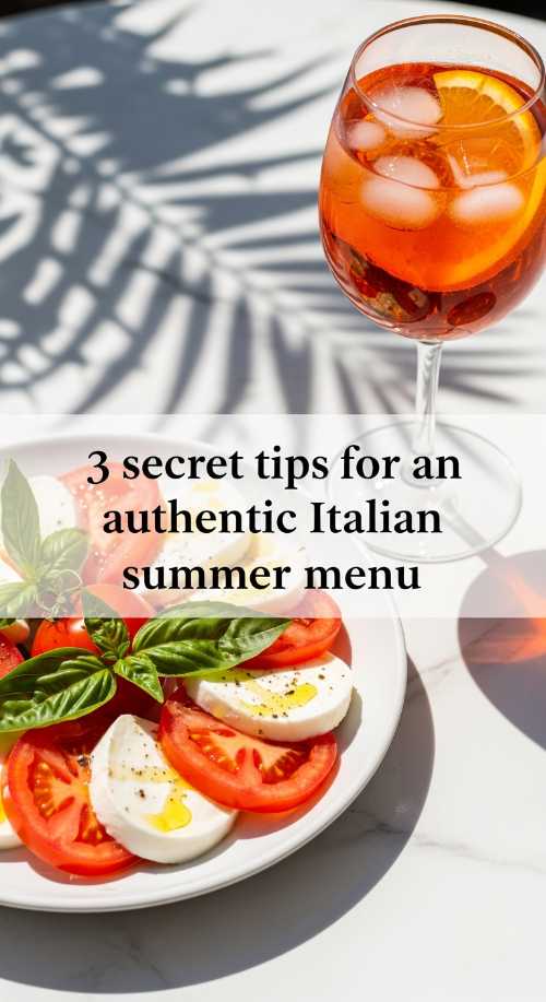 3 secret tips for an authentic Italian summer menu
