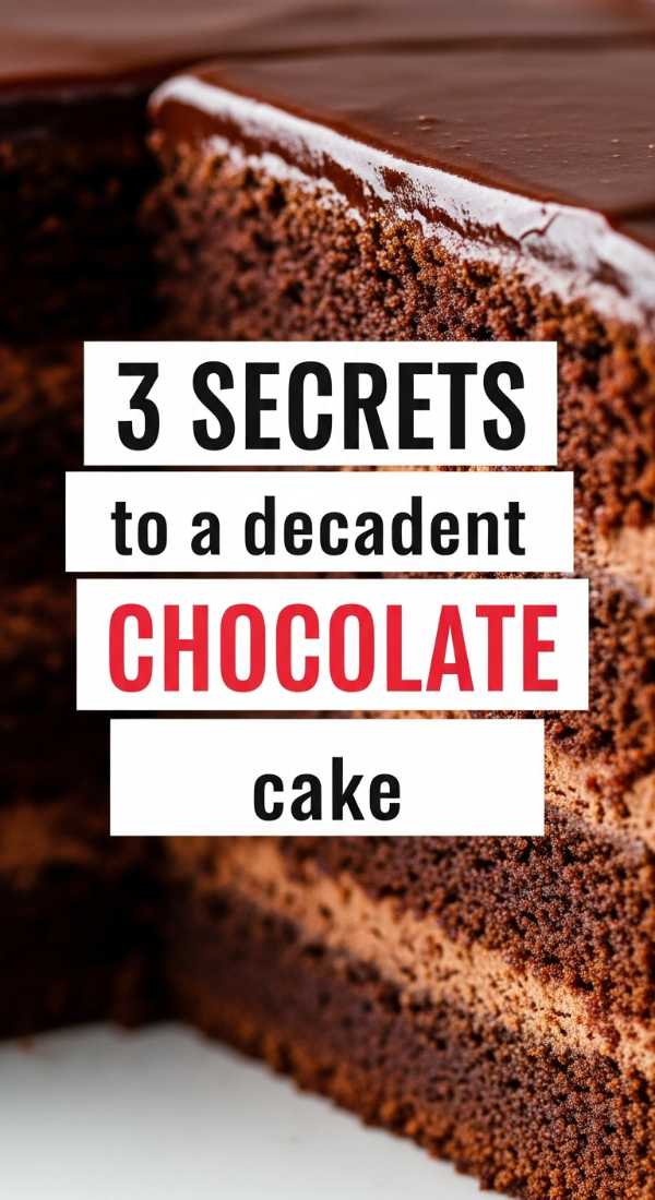 3 Secrets To A Decadent Chocolate Cake 69e855876a358