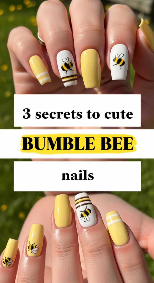 3 Secrets To Cute Bumble Bee Nails 69f2f7f33f086