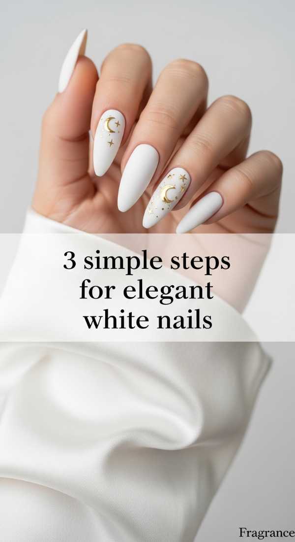 3 Simple Steps For Elegant White And Gold Nails 69e31ef5a226c