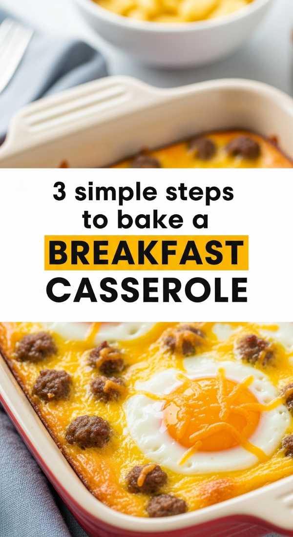 3 Simple Steps To Bake A Breakfast Casserole 69e20d34e5ba1