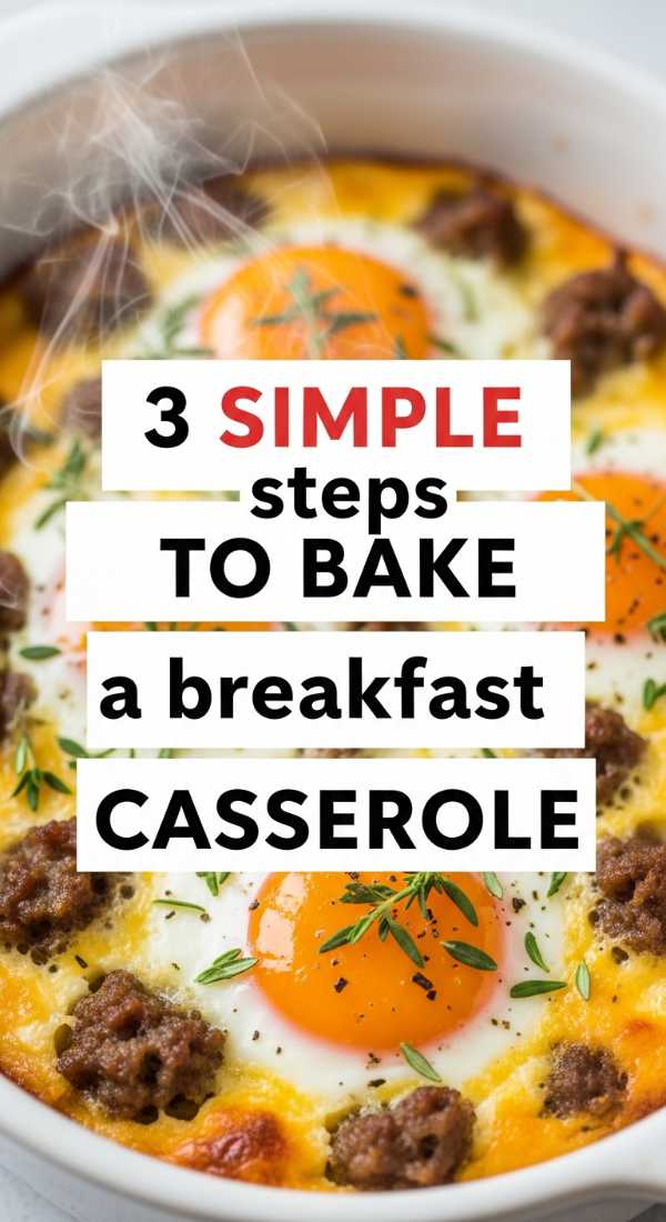 3 Simple Steps To Bake A Breakfast Casserole 69ef4b7902922