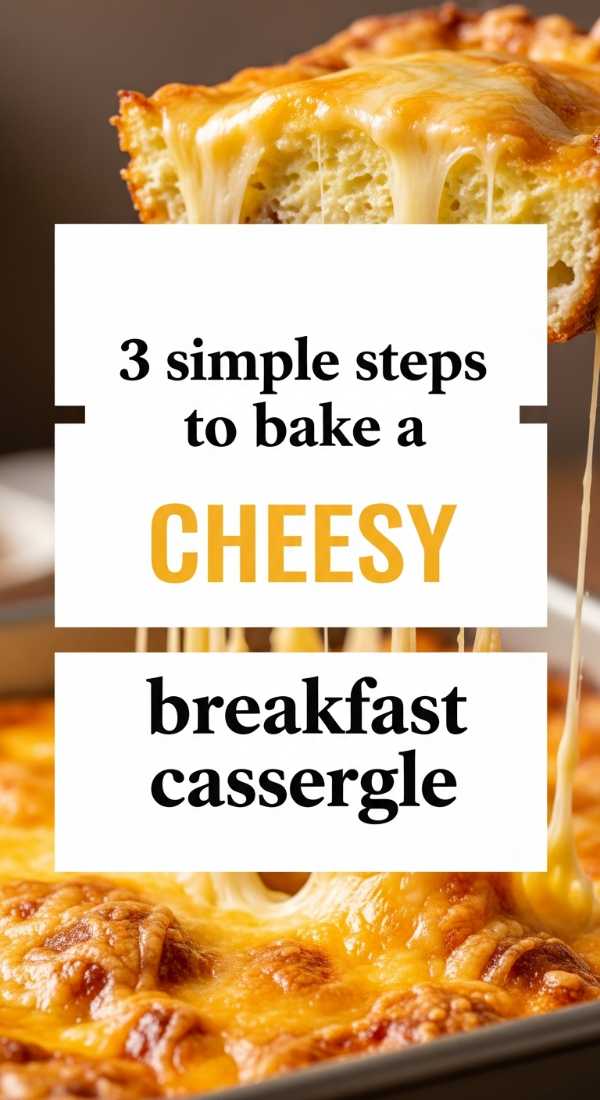 3 Simple Steps To Bake A Cheesy Breakfast Casserole 69e853d84ffc6
