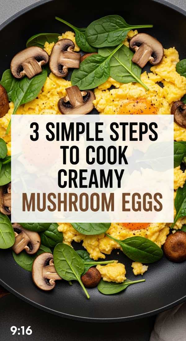 3 Simple Steps To Cook Creamy Mushroom Eggs 69e20d2e49e3e