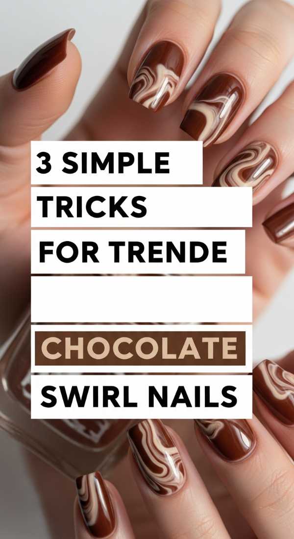 3 Simple Tricks For Trendy Chocolate Swirl Nails 69e5250813ad2