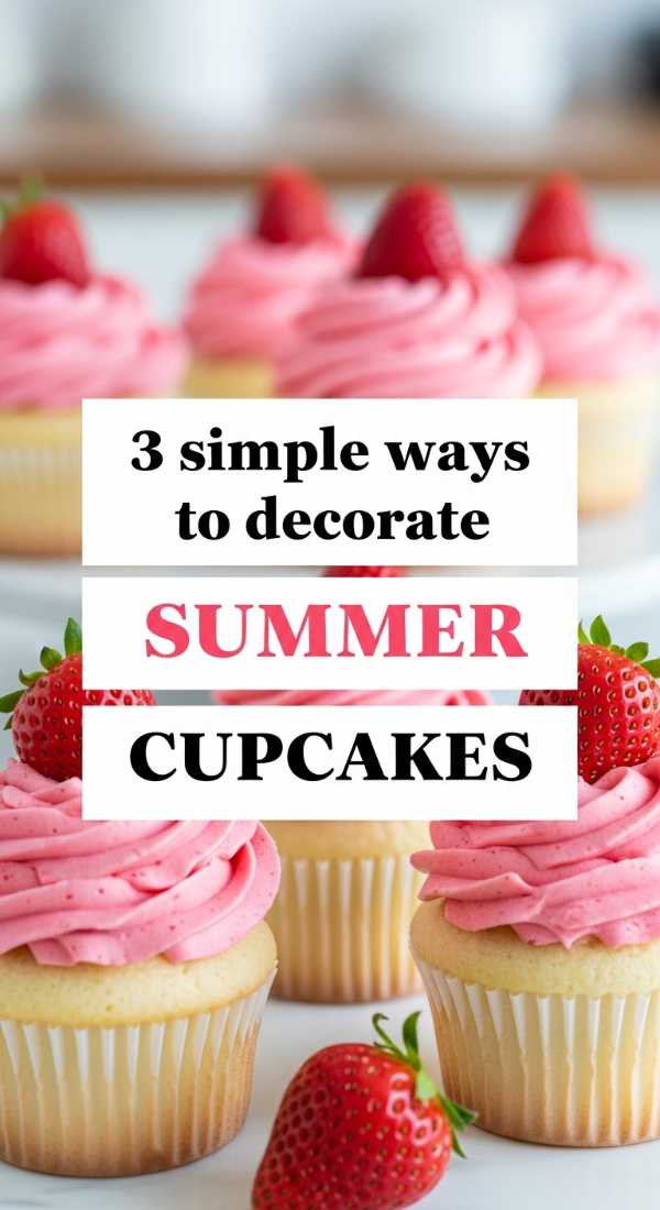 3 Simple Ways To Decorate Summer Cupcakes 69ef468789094