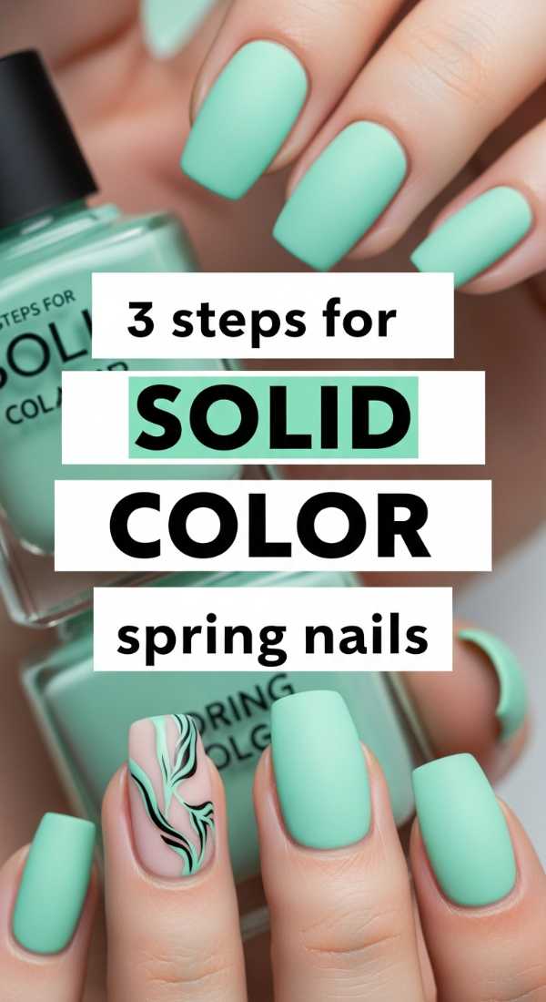 3 Steps For Solid Color Spring Nails 69efb16cc7b53