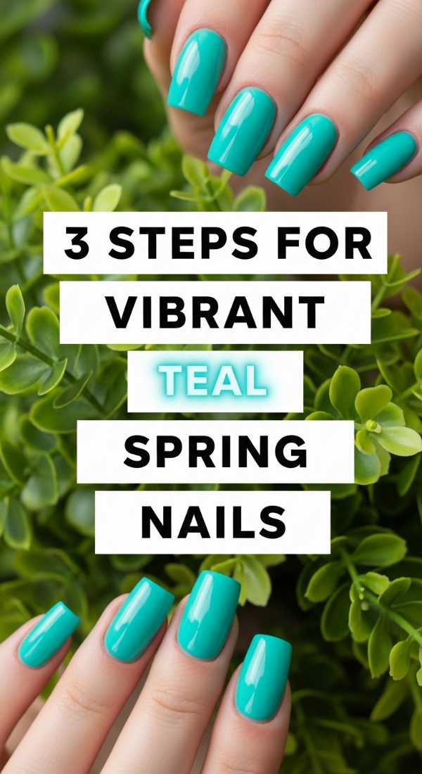 3 Steps For Vibrant Teal Spring Nails 69efaf7d60c12
