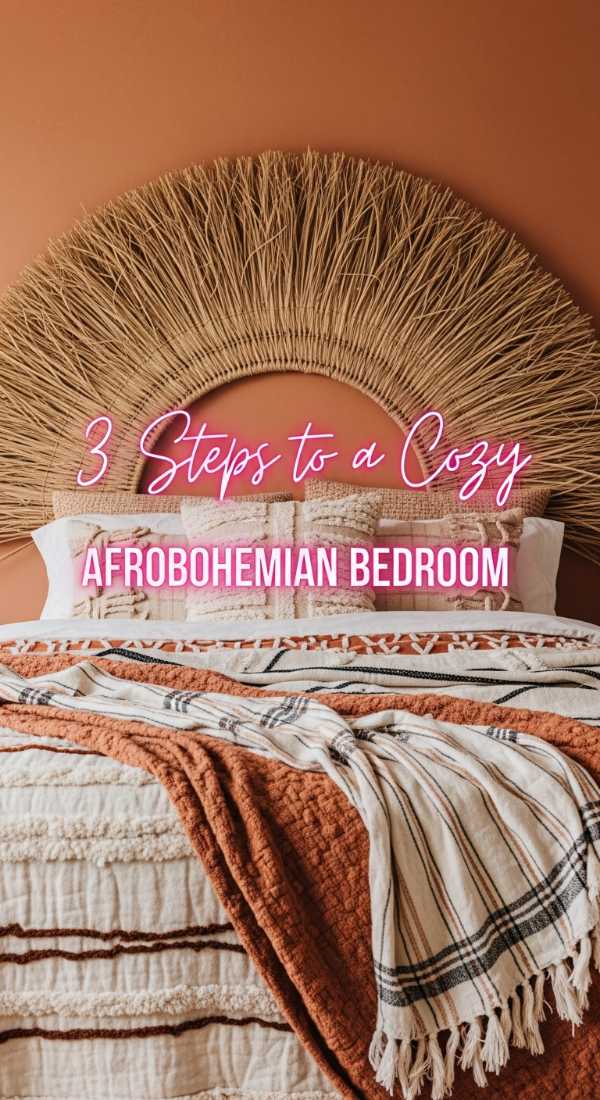 3 steps to create a cozy Afrobohemian bedroom