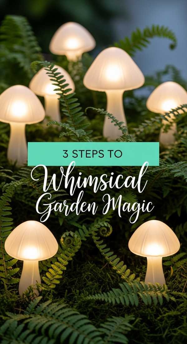 3 steps to create Enchanted DIY Mushroom Garden Decor
