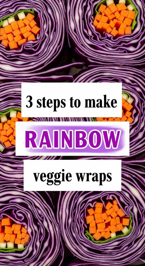 3 Steps To Make Rainbow Veggie Wraps 69e855893addc
