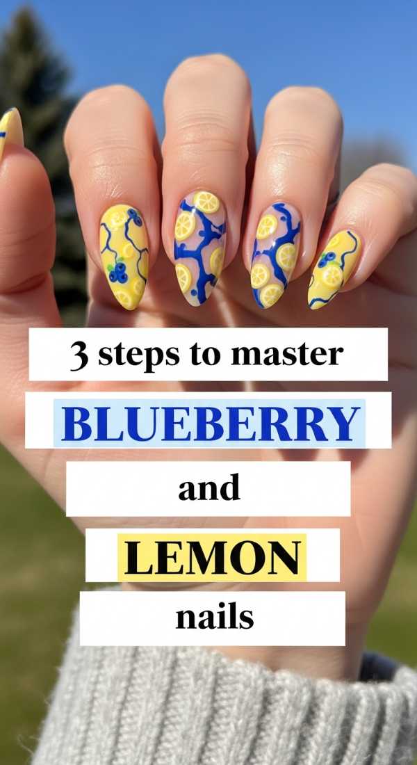 3 Steps To Master Blueberry And Lemon Nails 69f2f7efc64c3