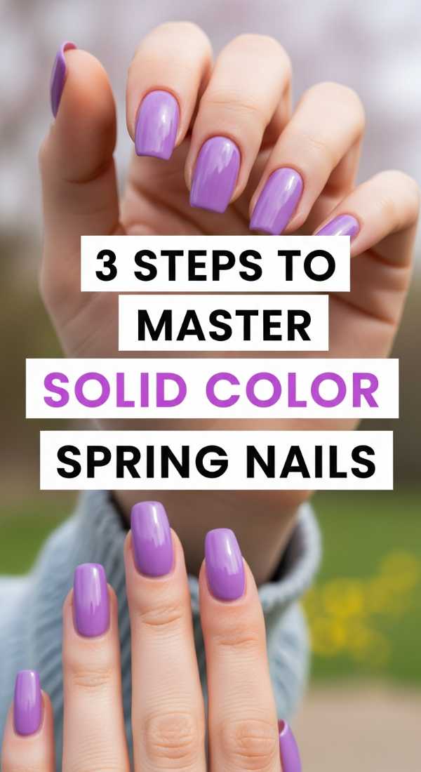 3 Steps To Master Solid Color Spring Nails 69e5287adc5e6