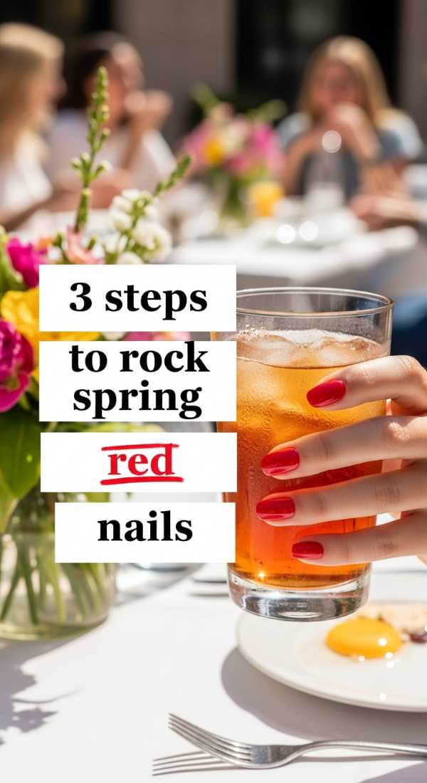 3 Steps To Rock Spring Red Nails 69efaf87b8ef7
