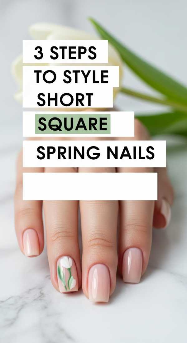 3 Steps To Style Short Square Spring Nails 69ea6894e2540