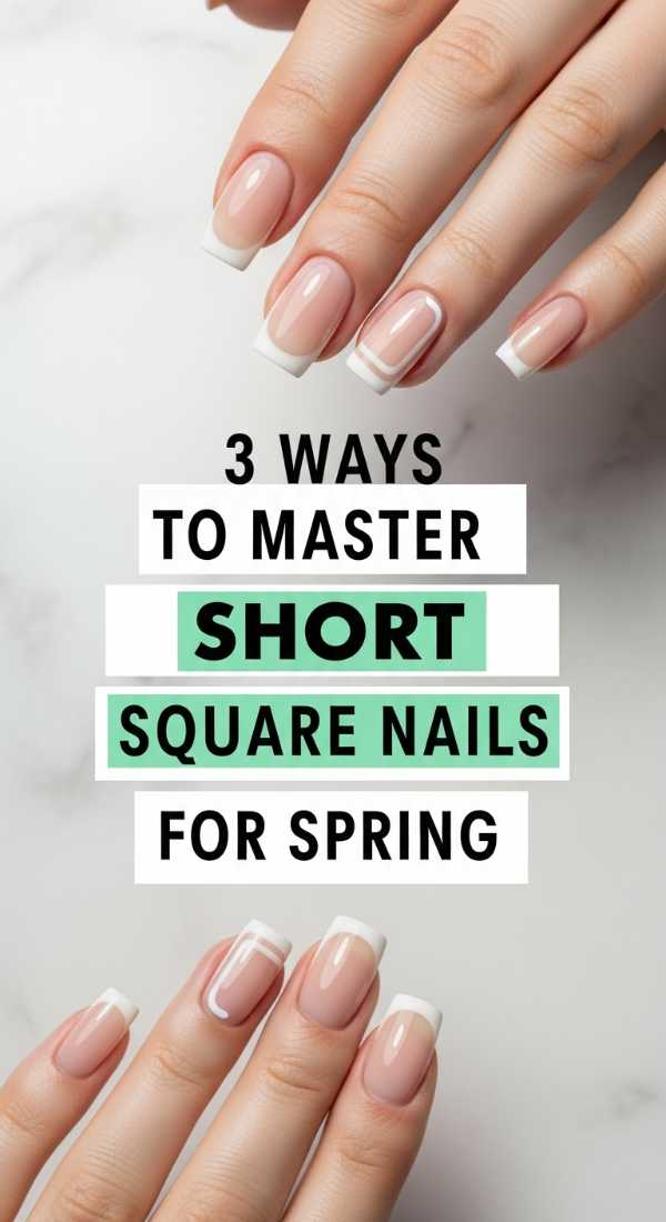 3 Ways To Master Short Square Nails For Spring 69e3c1d98f34a