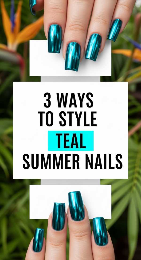 3 Ways To Style Teal Summer Nails 69f2f8149e3d9