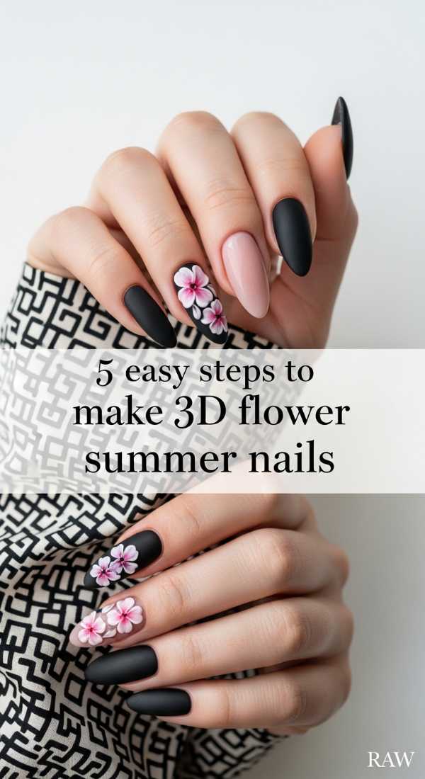 3d Floral Summer Nail Art Guide 69e31ee57fcc5
