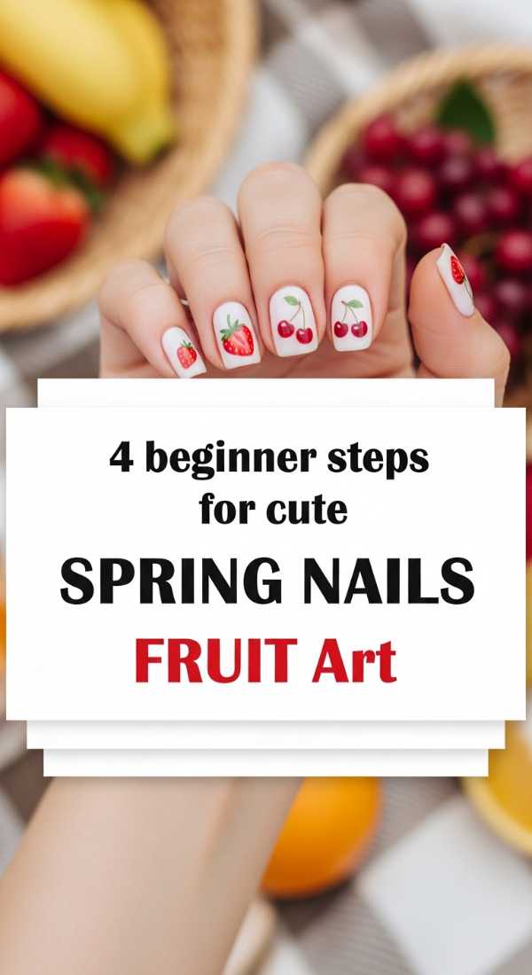 4 Beginner Steps For Cute Spring Nails Fruit Art 69e780473c0f5