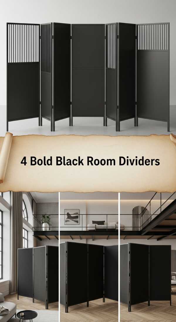 4 Bold Black Room Dividers 69f3a6b16e400
