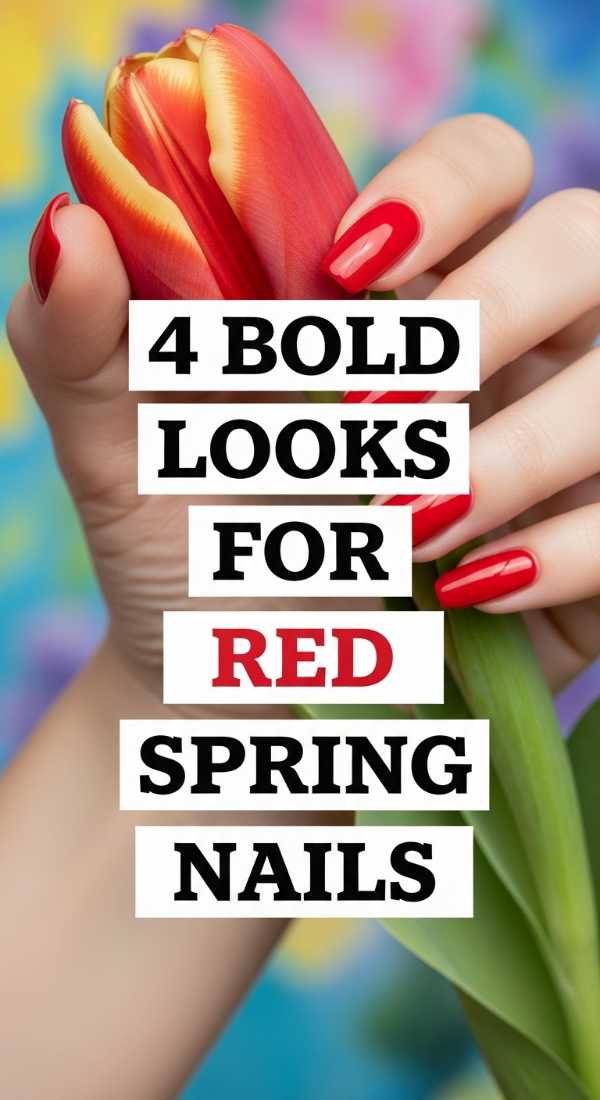4 Bold Looks For Red Spring Nails 69efaf8c43730