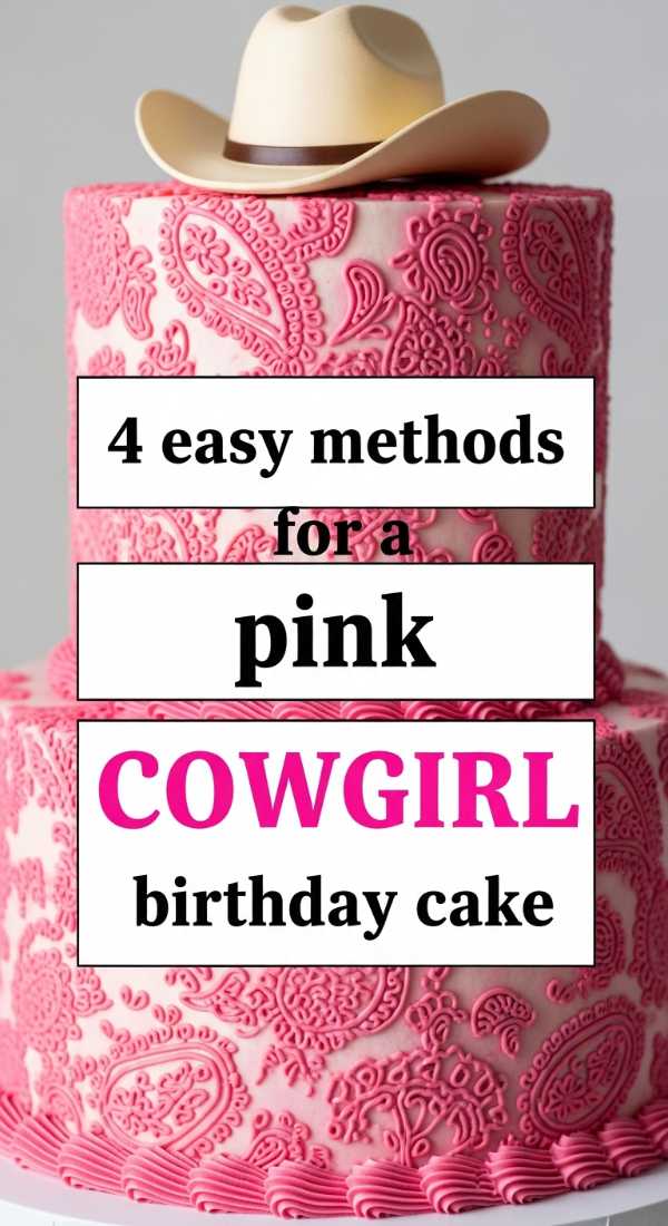 4 Easy Methods For A Pink Cowgirl Birthday Cake 69ef4678c5508